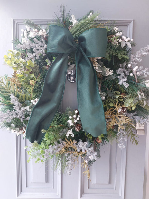 The Olive Christmas wreath(ribbon available in 6 colours)