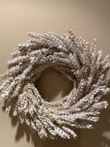 Dried Barley White Tip Wreath