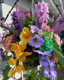 12" Full Floral hanging basket
